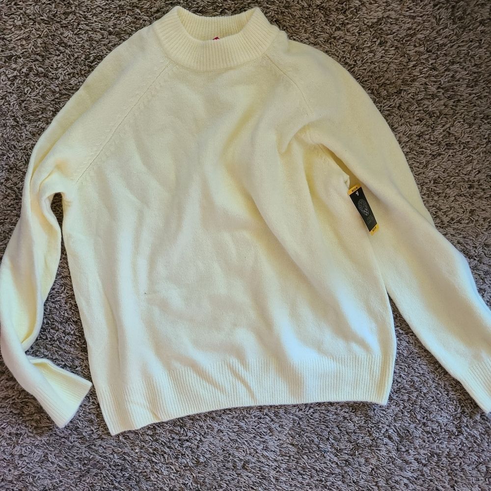 - Vince Camuto sweater buttercream yellow NWT